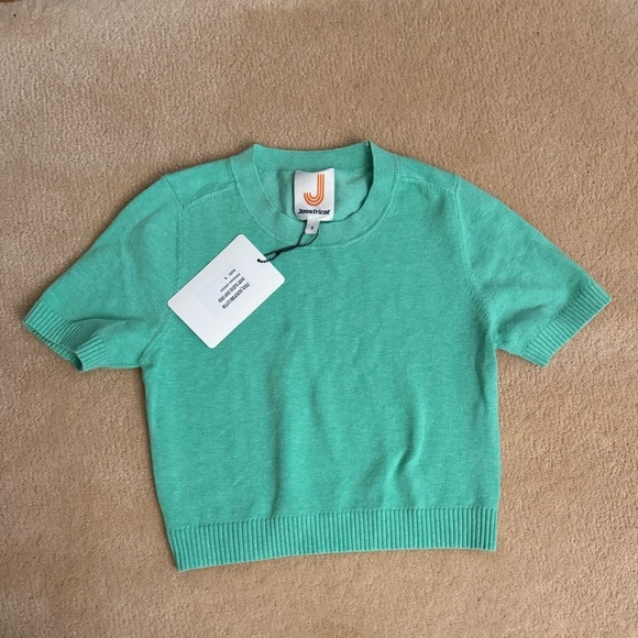 NWT JoosTricot Crop Top in Persian Green. Size Small - Picture 4 of 5